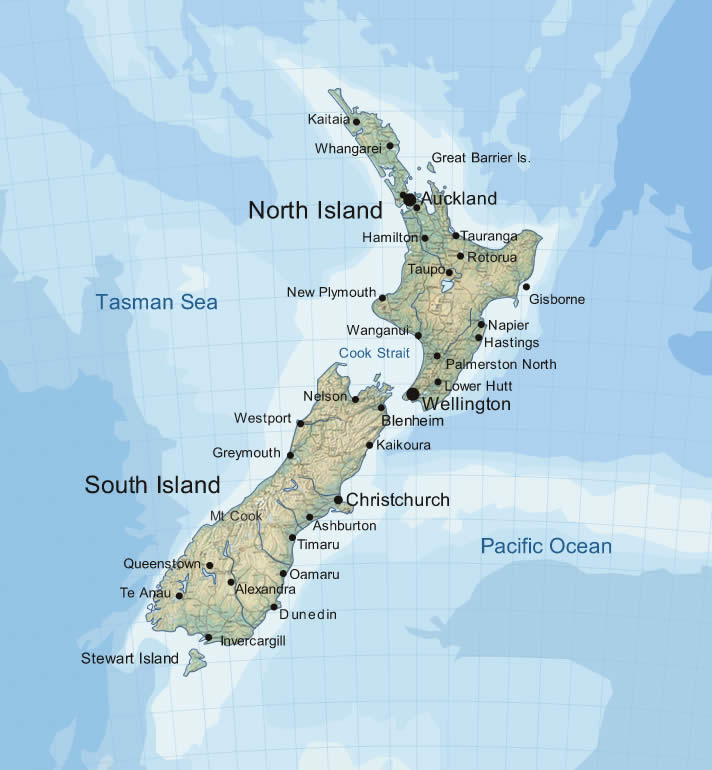 New Zealand Map Images